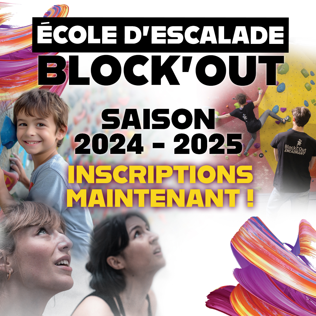 La rentrée de l'école d'escalade se réserve maintenant !